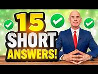 Video thumbnail for 15 SHORT ANSWERS to COMMON INTERVIEW QUESTIONS! (How to PREPARE for a JOB INTERVIEW!)