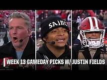 Video thumbnail for 🚨 WEEK 13 GAMEDAY PICKS 🚨 'BUCKEYES BY 50!' 🗣️ - Guest Picker Justin Fields | College GameDay