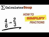 Video thumbnail for How to Simplify Fractions
