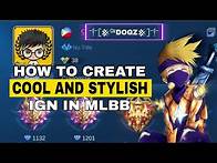 Video thumbnail for How to CREATE COOL and STYLISH NAME in Mobile Legends | No Apps Needed