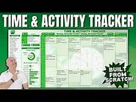 Video thumbnail for How To Create A Time And Activity Tracker In Excel. Designed From Scratch + Free Template