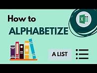 Video thumbnail for How to alphabetize a list in Excel | Sort a list alphabetically in Excel 😄