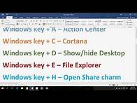 Video thumbnail for Windows 10 Top Windows key keyboard shortcuts to know and use
