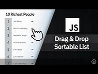 Video thumbnail for JavaScript Drag & Drop Sortable List Project