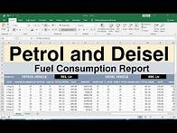 Video thumbnail for How To Make diesel and Petrol consumption report format in excel