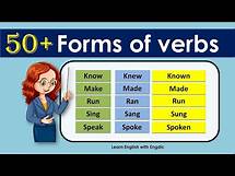 Video thumbnail for Forms of verb | 50+ Three forms of verb, regular & irregular | In English