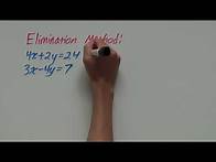 Video thumbnail for Elimination Method | Simultaneous Equations