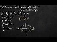 Video thumbnail for domain of a multivariable function (KristaKingMath)