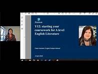 Video thumbnail for Edexcel A level English Literature students: help with your coursework