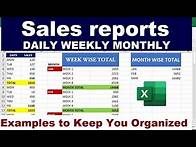 Video thumbnail for How To Make weekly Monthly Daily sales report sample excel