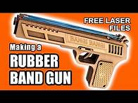 Video thumbnail for Laser cut rubber band gun and how I made it - FREE LASER FILES including for a 3018Pro