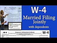 Video thumbnail for W4 for Married filing jointly with dependents. w-4 Married filing jointly, withholding.