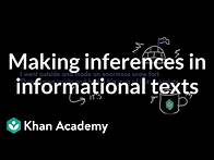 Video thumbnail for Making inferences in informational texts | Reading | Khan Academy