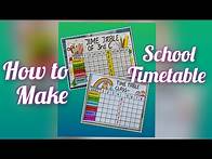 Video thumbnail for How to make time table for school/School period timetable/ 2 easy Attractive school timetable design