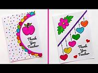 Video thumbnail for 2 Easy Thank you Card Ideas | Handmade Thank You Card making | DIY Thank you card for Teachers