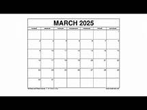 Video thumbnail for Free March 2025 Calendar Printable Templates with Holidays - VL Calendar