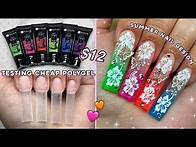 Video thumbnail for TESTING CHEAP POLYGEL FROM AMAZON! NEON OMBRE POLYGEL NAILS & SUMMER NAIL DESIGN☀️ | Nail Tutorial