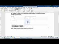 Video thumbnail for How to Create an Electronic Questionnaire in MS Word