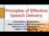 Video thumbnail for Principles of Effective Speech Delivery