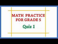 Video thumbnail for Math Practice Quiz (part2) - Can You Pass 5th Grade Math Test?/ Are you smarter than ?