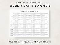 Video thumbnail for 2025 Year Planner Printable, Yearly Planning Calendar, Calendar Poster, 2025 Digital Calendar, 2025 Calendar, 2025 Planner, Year at a Glance - Etsy