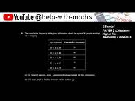 Video thumbnail for Edexcel GCSE P2 June 2023: Q9 Cumulative Frequency