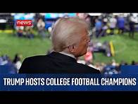 Video thumbnail for Donald Trump hosts 2025 college football national champions