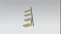 Video thumbnail for Ladder Shelf, 5-Tier Leaning Shelf, Free Standing Organizer Storage Shelves, Storage Rack Shelf for Office, Living Room, Brown
