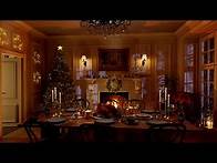 Video thumbnail for Cozy Thanksgiving Dinner With Friends And Family | Blizzard, Party and fireplace Sounds | 4K