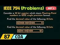 Video thumbnail for IEEE 754 - Solved Problems (Set 1)
