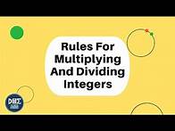 Video thumbnail for Rules for Multiplying and Dividing Integers | Grade 8 Math - Unit 1 - Lesson 3