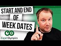 Video thumbnail for Extracting Start and End of Week Dates in Excel or Power BI