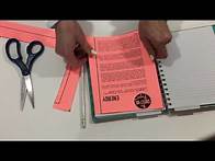 Video thumbnail for How to insert paper printable into a spiral notebook.