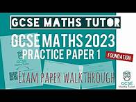 Video thumbnail for GCSE Maths Predicted Paper 1 Friday 19th May 2023 | Foundation | Exam Walkthrough | Edexcel AQA