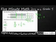 Video thumbnail for 5th Grade STAAR Practice Add and Subtract Fractions with Models (5.3H - #1)