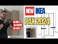 Video thumbnail for NEW IKEA PAX WARDROBE 2024 - no nails no screws, no tools