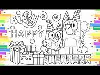 Video thumbnail for Bluey Birthday Coloring Pages