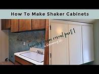 Video thumbnail for How To Make Shaker Cabinet Doors From Flat Paneled Doors | Laundry Room Reveal Part 1