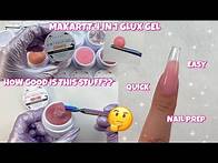 Video thumbnail for TRYING MAKARTT 4 IN 1 SOLID GLUX GEL | NAIL PREP STEP BY STEP | EASY GEL X NAILS AT HOME