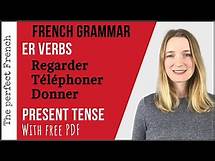 Video thumbnail for Regular French Verbs ending in ER (with FREE PDF) - Present Tense - French grammar for beginners