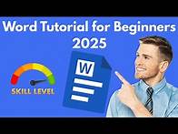 Video thumbnail for Microsoft Word Tutorial for Beginners 2025 Step-by-Step Guide
