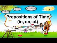 Video thumbnail for Prepositions of Time (in, on, at) | English Grammar | Teacher Beth Class TV