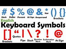 Video thumbnail for Name of Keyboard Symbols in English Types of Keyboard Symbols Keyboard Characters and Signs