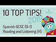 Video thumbnail for 10 Top Tips for the Spanish GCSE 9-1 Reading and Listening exams - HIGHER.