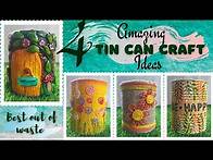 Video thumbnail for 4 Amazing tin can craft ideas | DIY Tin can crafts | recycled tin cans | Tin can ideas | craftdil