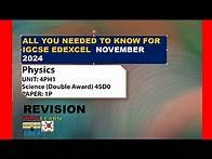 Video thumbnail for ALL OF IGCSE EDEXCEL PHYSICS PAPER 1 NOVEMBER 2024 PART 2
