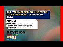 Video thumbnail for IGCSE EDEXCEL PHYSICS PAPER 1 NOVEMBER 2024 COMPLETE