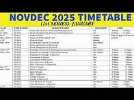 Video thumbnail for The 2025 NOVDEC Timetable Private WASSCE First Series