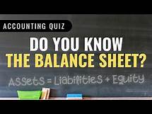 Video thumbnail for Accounting Quiz - 10 Questions and Answers on the Balance Sheet (Multiple Choice)