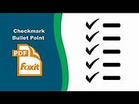 Video thumbnail for How to Use Checkmark Symbols as Bullet Points in PDFs in Foxit PDF Editor